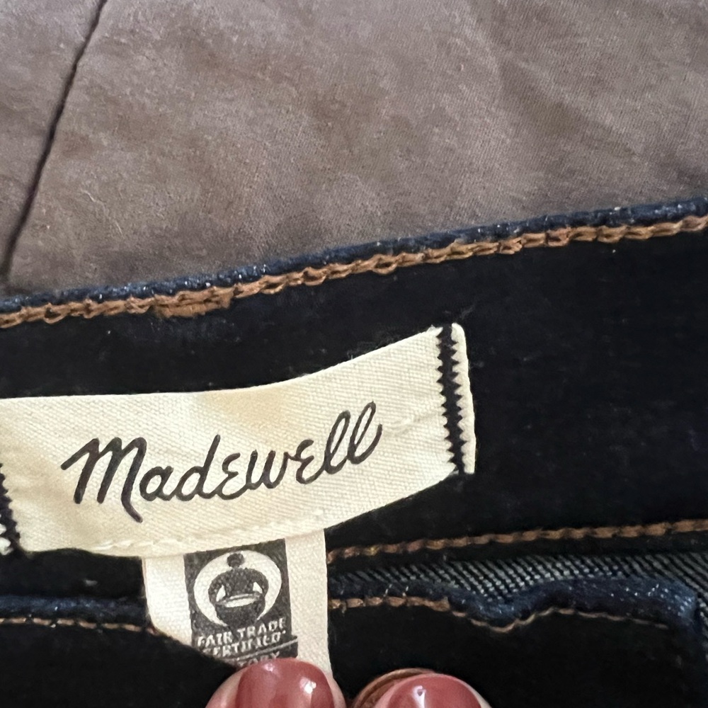 MADEWELL MIDRISE STOVEPIPE JEAN DARKWASH STRETCHY SZ 26 EUC - Picture 3 of 8